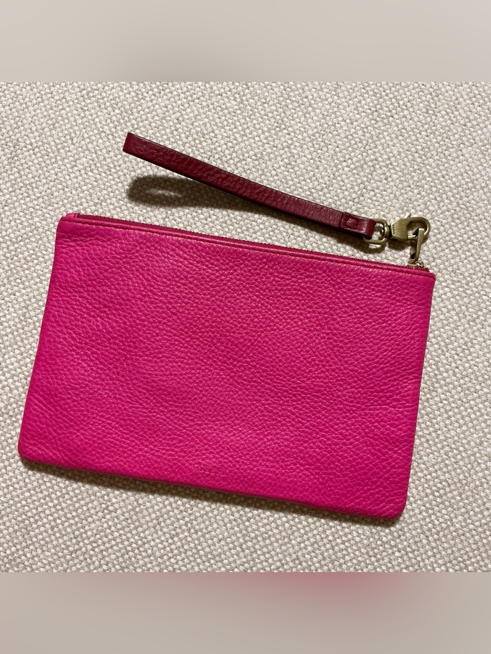 Fossil | Bright Pink Leather Wristlet Wallet